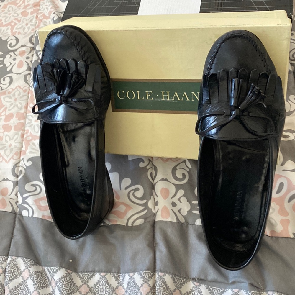 Cole Haan loafers with tassel and kiltie black size 11 very comfortable